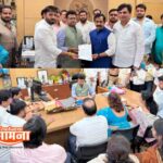 सत्ताधारी भाजपने नगरसेवकांचा  निधी काढून घेतल्याच्या विराेधात राष्ट्रवादी काॅंग्रेसच्या वतीने महापालिकेत आंदाेलन केले.